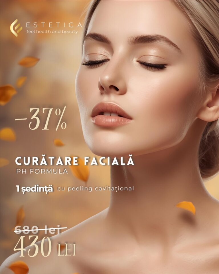 Tratamente faciale femei 1 curatare faciala cu peeling cavitational pHformula