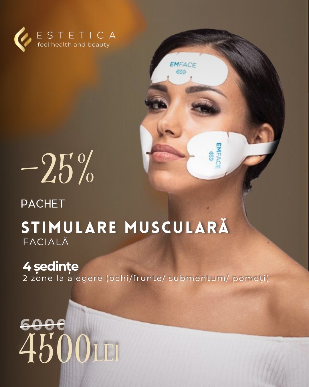 Oferte 15 tratament stimulare musculara faciala cu EMFACE